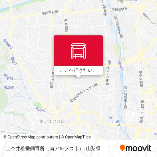 上今井稚蚕飼育所（南アルプス市）地図