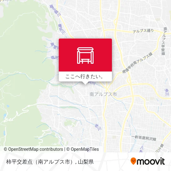 柿平交差点（南アルプス市）地図