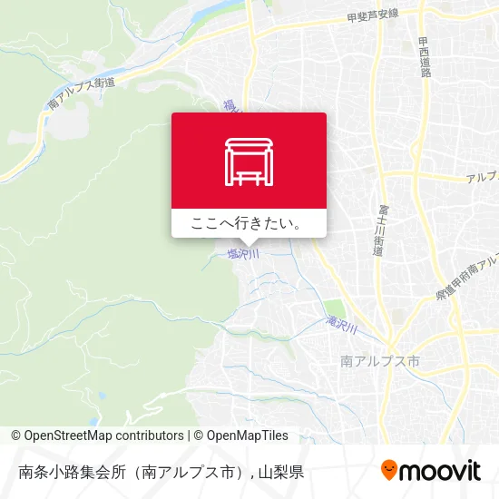 南条小路集会所（南アルプス市）地図