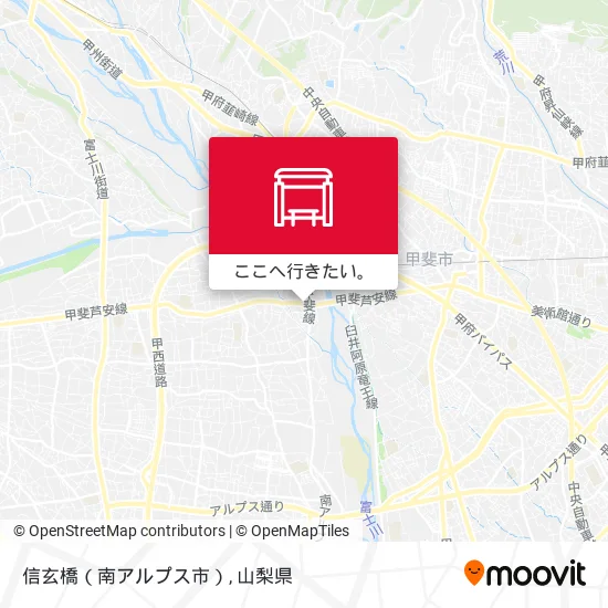 信玄橋（南アルプス市）地図