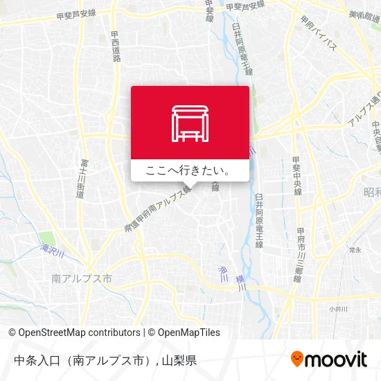中条入口（南アルプス市）地図