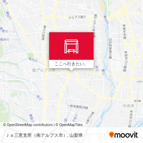 Ｊａ三恵支所（南アルプス市）地図