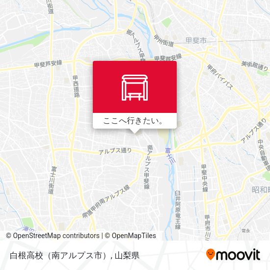 白根高校（南アルプス市）地図