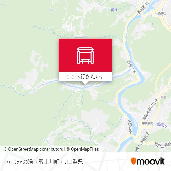 かじかの湯（富士川町）地図