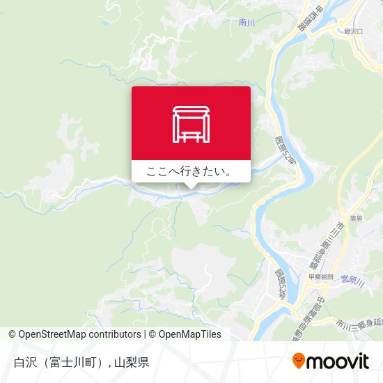 白沢（富士川町）地図