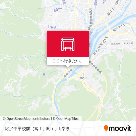 鰍沢中学校前（富士川町）地図