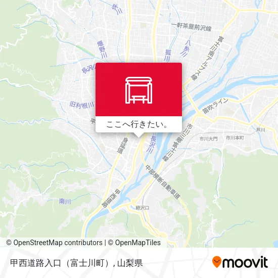 甲西道路入口（富士川町）地図