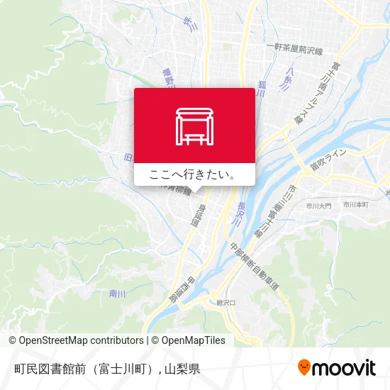 町民図書館前（富士川町）地図