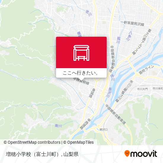 増穂小学校（富士川町）地図