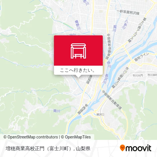 増穂商業高校正門（富士川町）地図