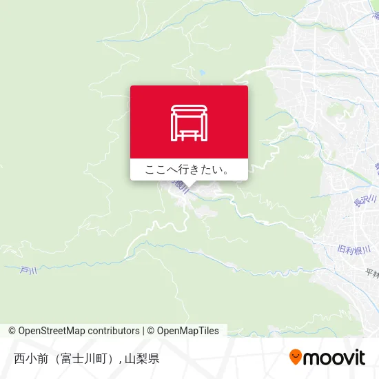 西小前（富士川町）地図