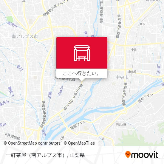一軒茶屋（南アルプス市）地図