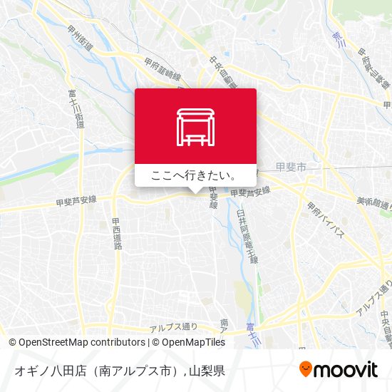オギノ八田店（南アルプス市）地図