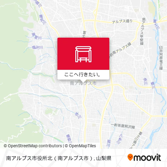 南アルプス市役所北（南アルプス市）地図