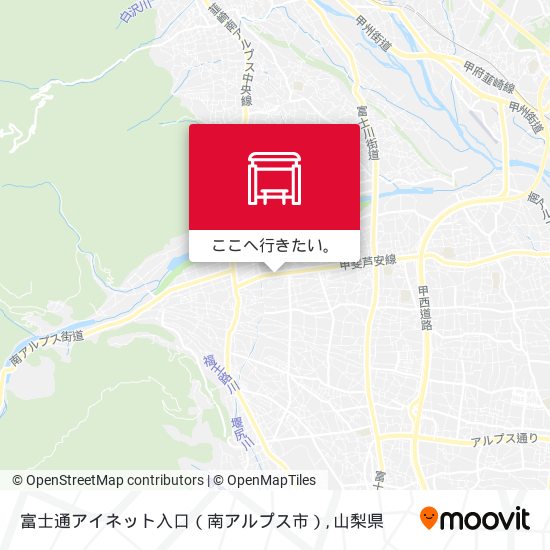 富士通アイネット入口（南アルプス市）地図