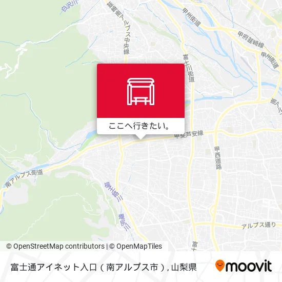 富士通アイネット入口（南アルプス市）地図