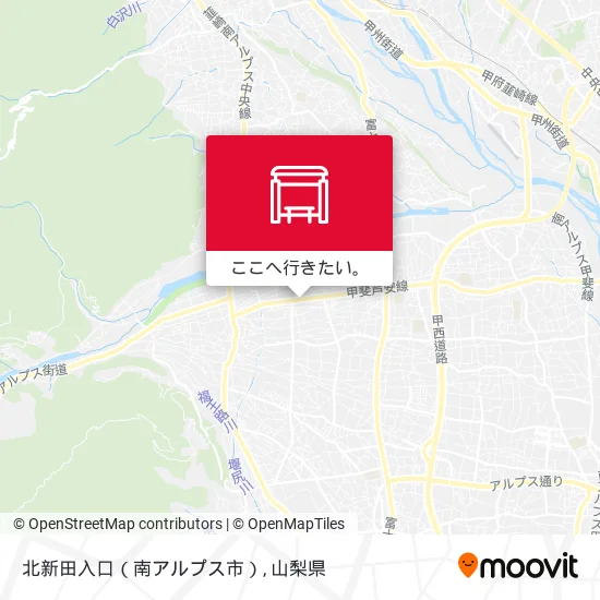 北新田入口（南アルプス市）地図