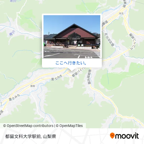 都留文科大学駅前地図