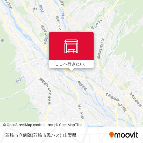 韮崎市立病院(韮崎市民バス)地図