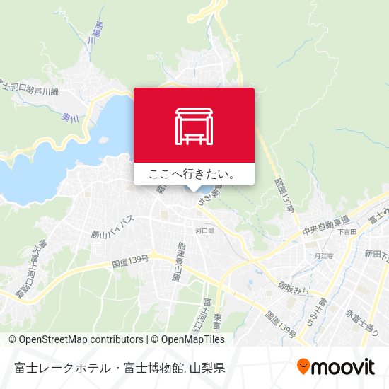 富士レークホテル・富士博物館地図
