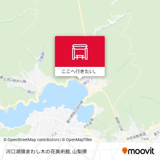 河口湖猿まわし木の花美術館地図