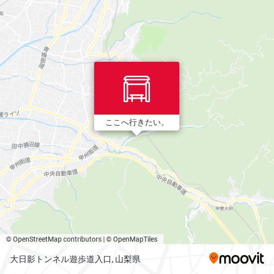 大日影トンネル遊歩道入口地図