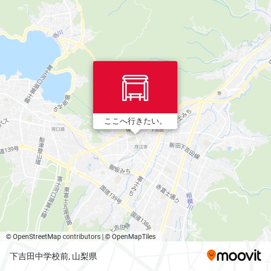 下吉田中学校前地図