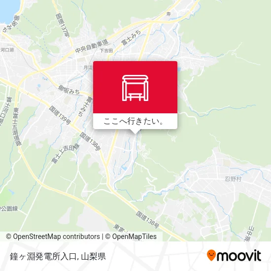 鐘ヶ淵発電所入口地図