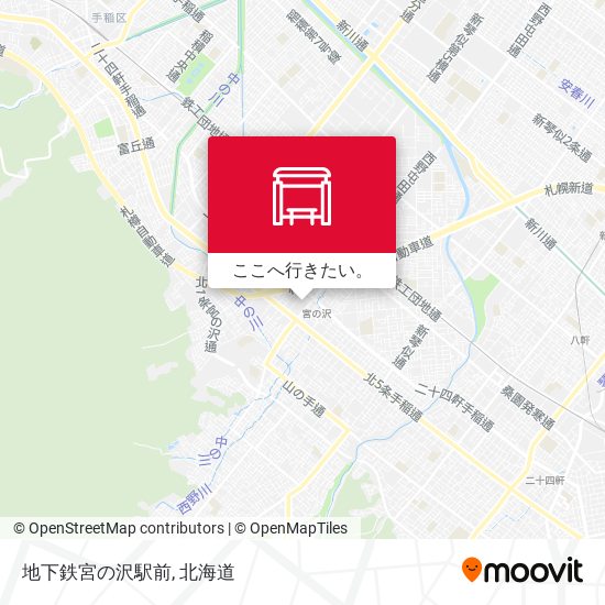 地下鉄宮の沢駅前地図