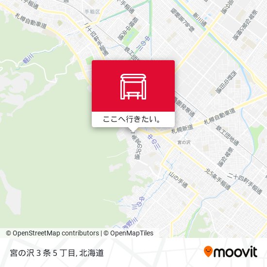 宮の沢３条５丁目地図