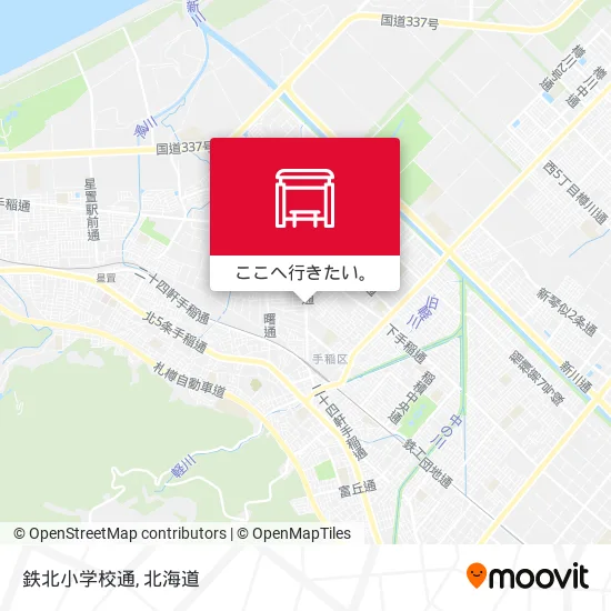 鉄北小学校通地図