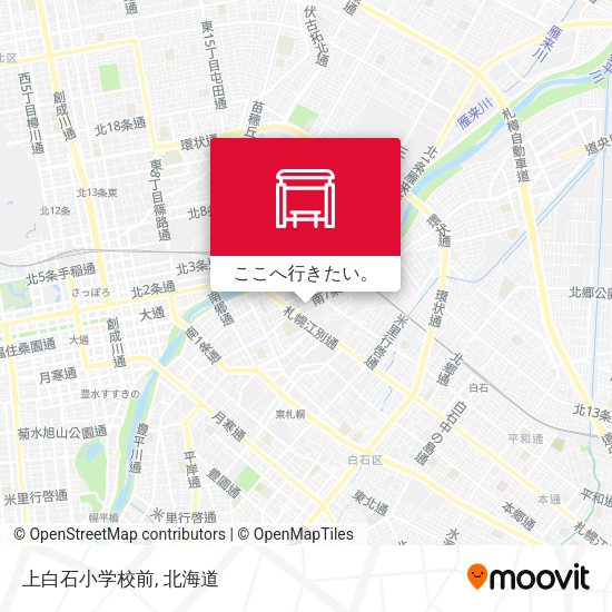 上白石小学校前地図
