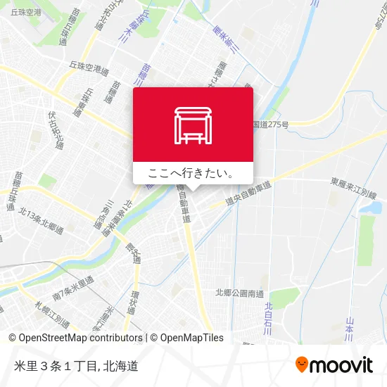 米里３条１丁目地図