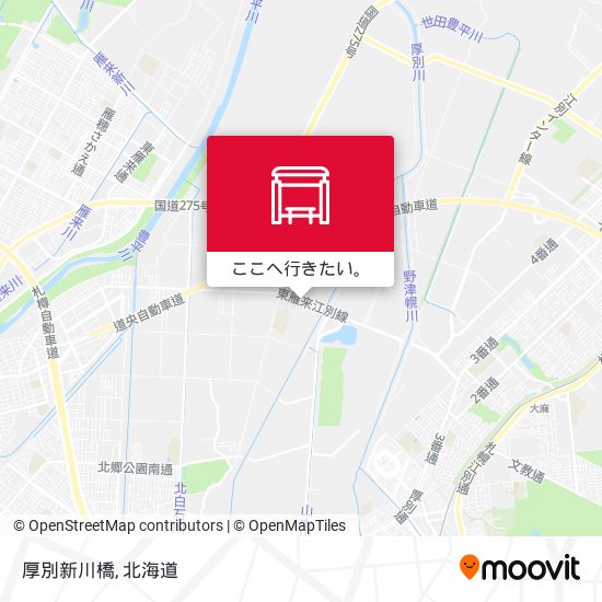 厚別新川橋地図