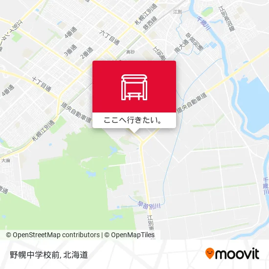 野幌中学校前地図