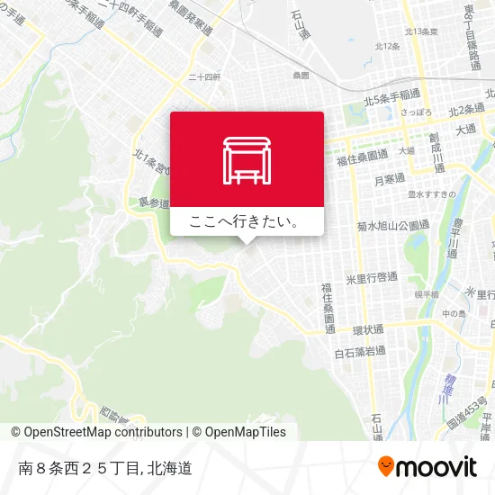南８条西２５丁目地図