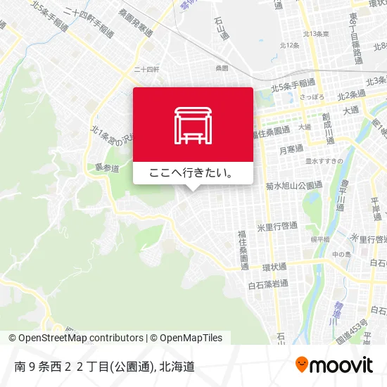 南９条西２２丁目(公園通)地図