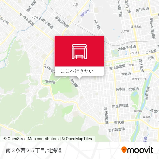 南３条西２５丁目地図
