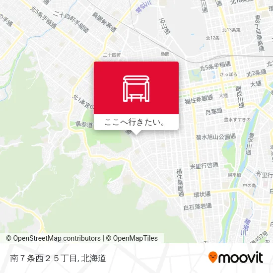 南７条西２５丁目地図
