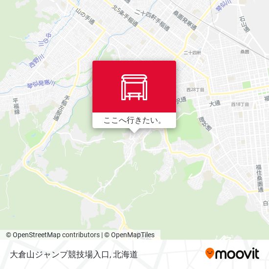 大倉山ジャンプ競技場入口地図