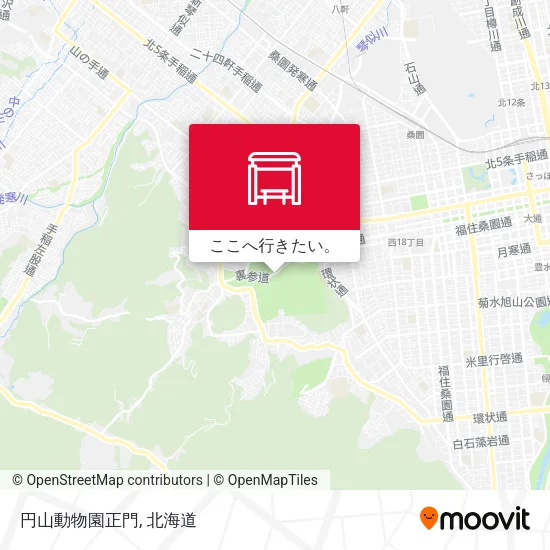 円山動物園正門地図