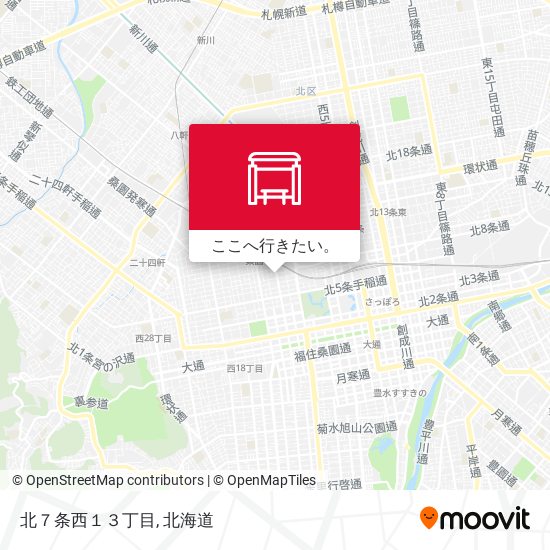 北７条西１３丁目地図