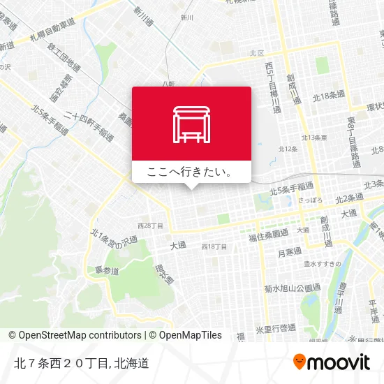 北７条西２０丁目地図