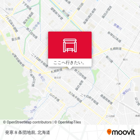 発寒８条団地前地図