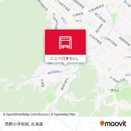 西野小学校前地図
