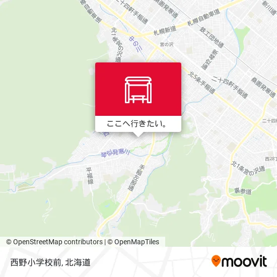 西野小学校前地図