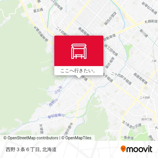 西野３条６丁目地図