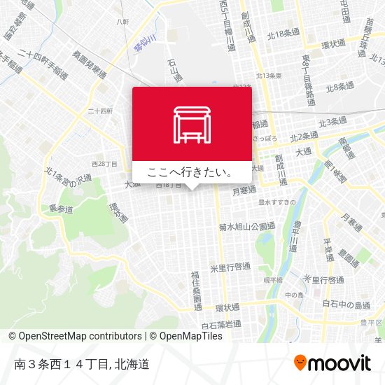 南３条西１４丁目地図
