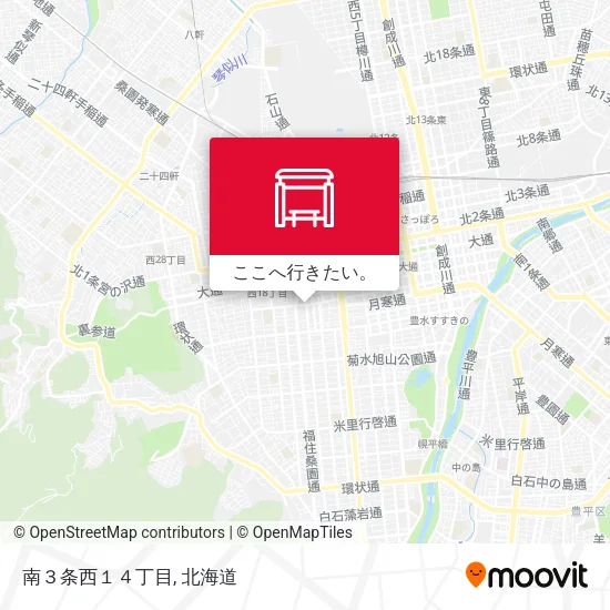 南３条西１４丁目地図