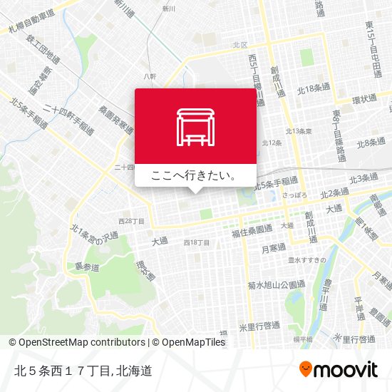 北５条西１７丁目地図